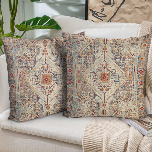 Boho throw pillow - boho, 18x18